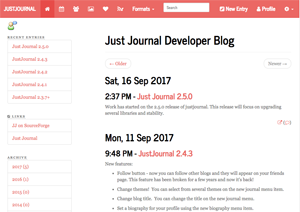 JustJournal Screenshot